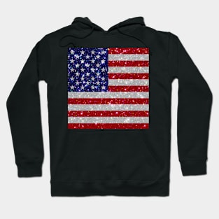 American Flag Glitter Sticker Hoodie